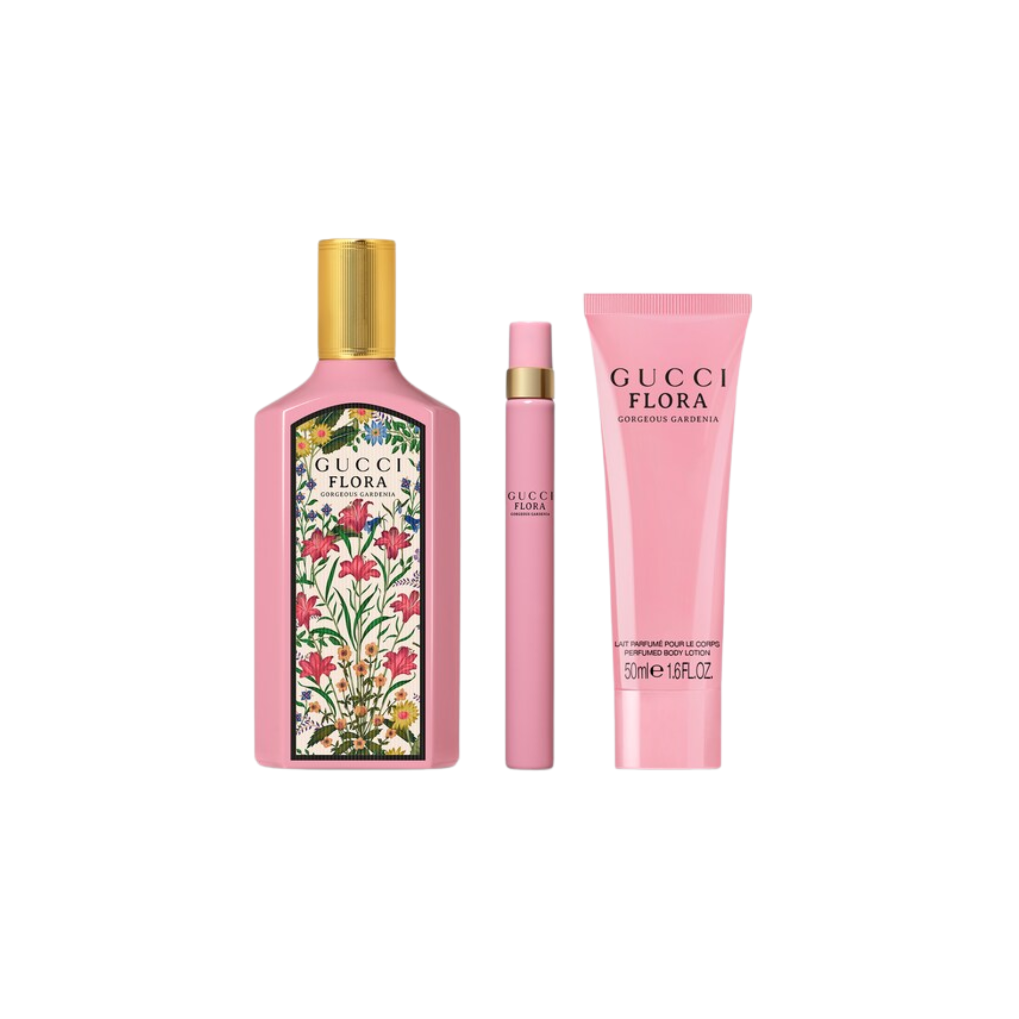 Coffret Gucci Flora Gorgeous Gardenia Eau de Parfum + Travel Size + Body Lotion