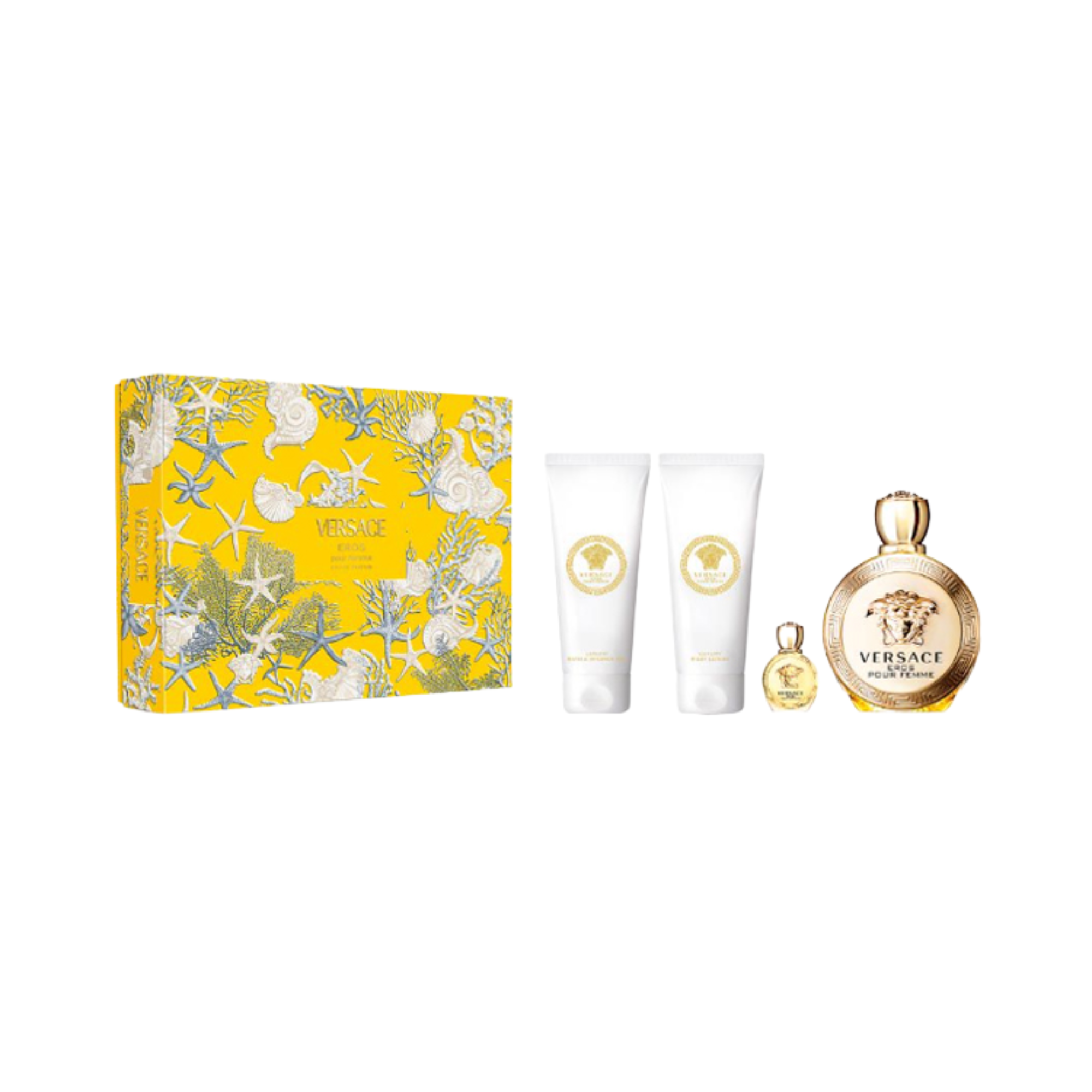 Coffret Versace Eros Parfum Eau de Parfum + Body Lotion + Shower Gel + Miniatura