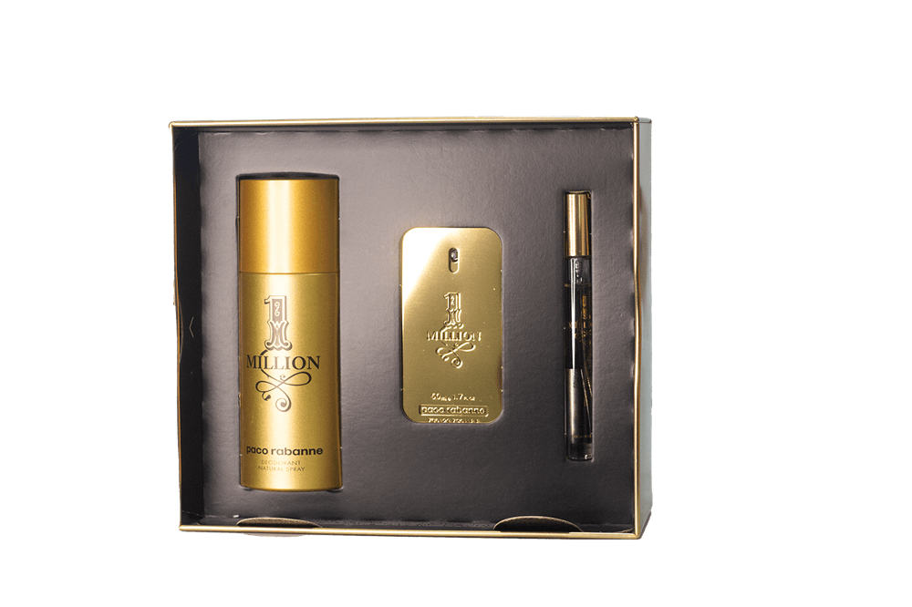 Paco Rabanne Kit 1 Million+Deodorant+Travel Eau De Toilette Masculino