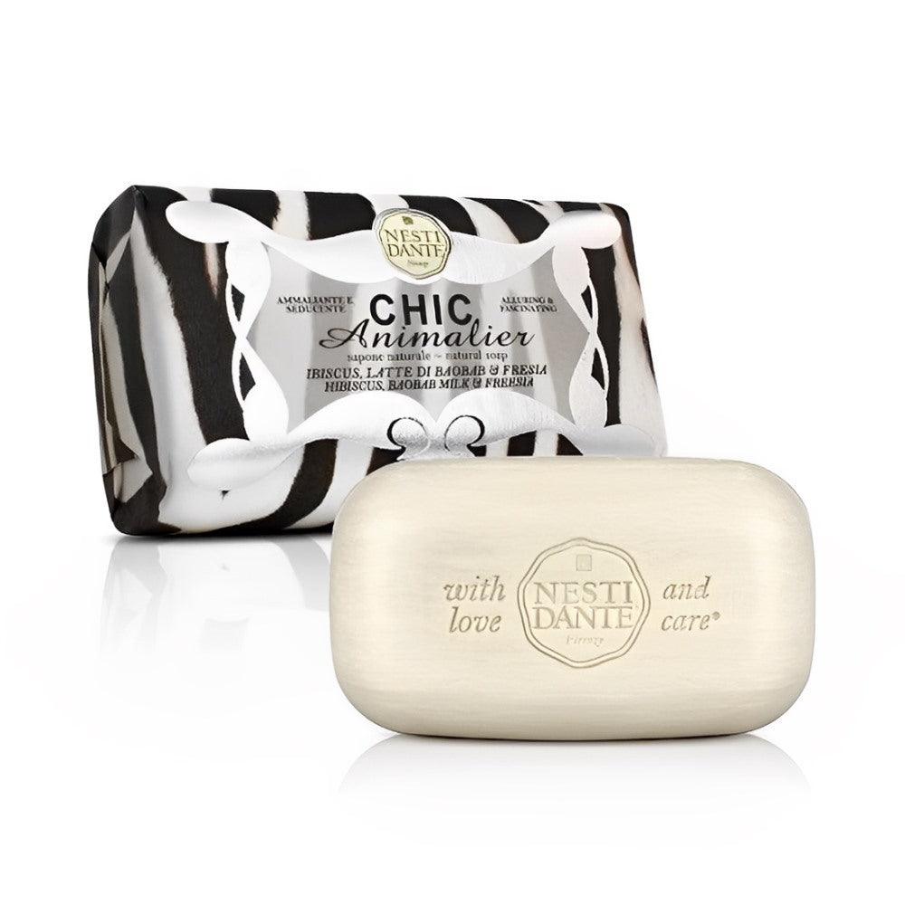 Nesti Dante Sabonete Barra Chic Animalier White
