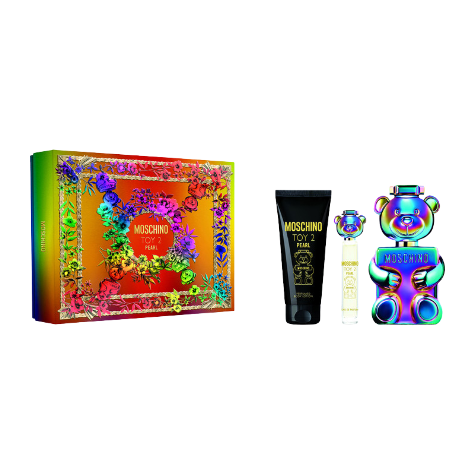 Coffret Moschino Toy 2 Pearl Eau de Parfum + Body Lotion + Travel Size