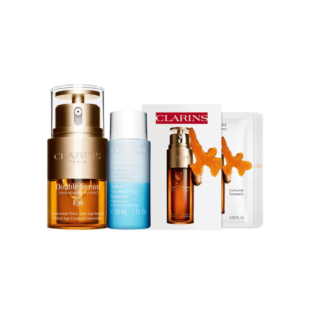 Clarins Kit Double Serum - Sérum para os Olhos + Demaquilante + Sérum Facial