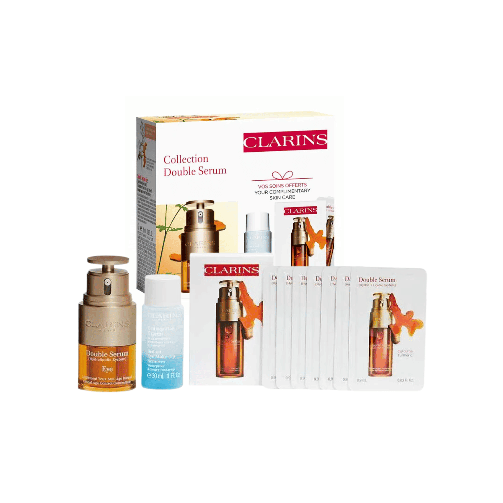 Clarins Kit Double Serum - Sérum para os Olhos + Demaquilante + Sérum Facial