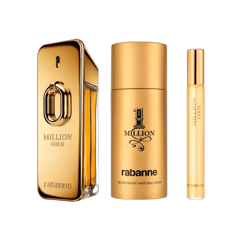 Paco Rabanne Kit Million Gold Eau de Parfum Intense Masculino + Desodorante + Travel Size