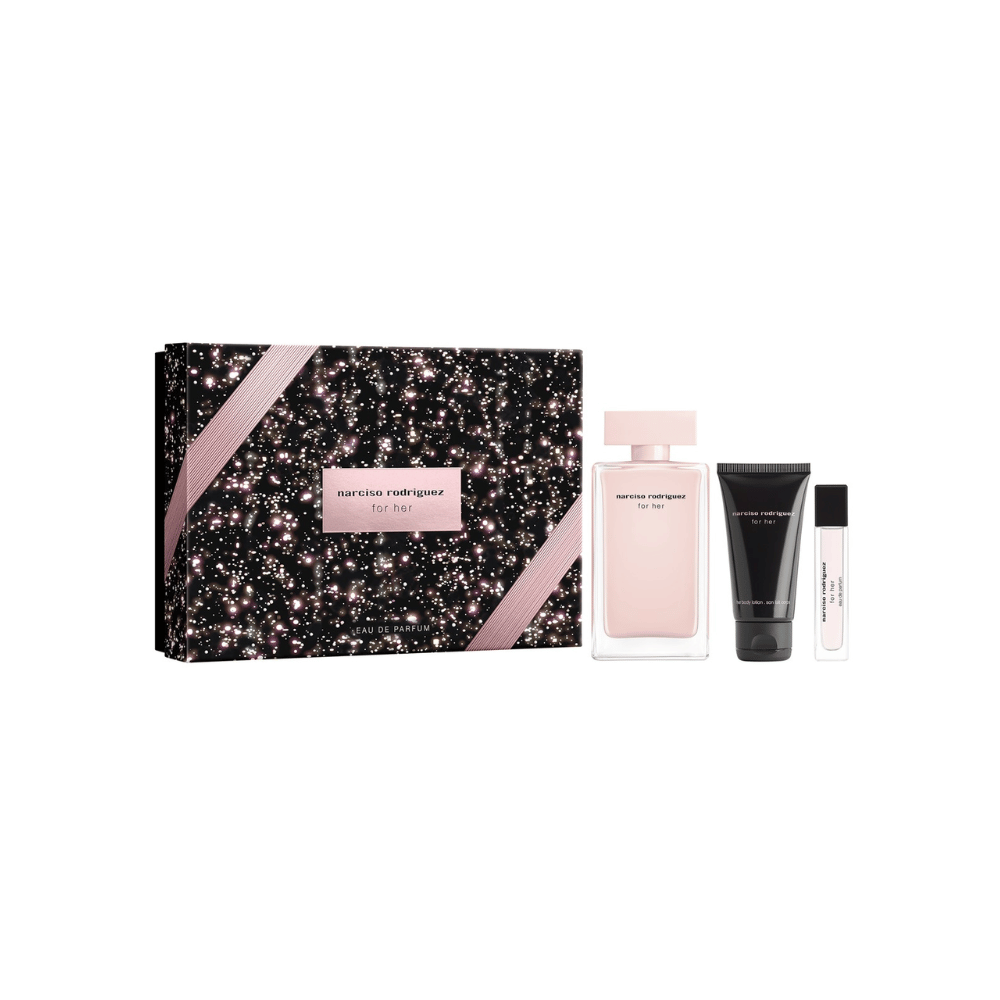 Narciso Rodriguez Kit For Her Eau de Parfum Feminino + Body Lotion + Travel Size