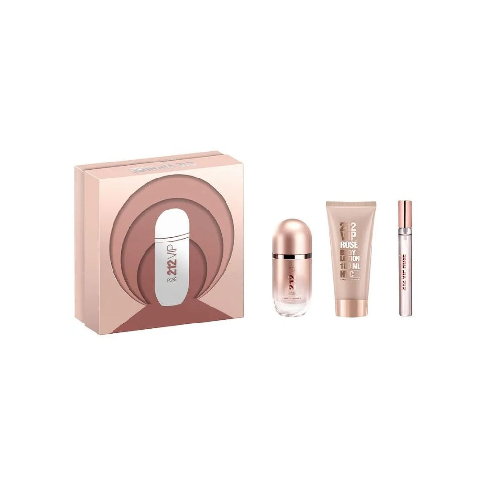 Carolina Herrera Kit 212 VIP Rose Eau de Parfum Feminino + Body Lotion + Travel Size