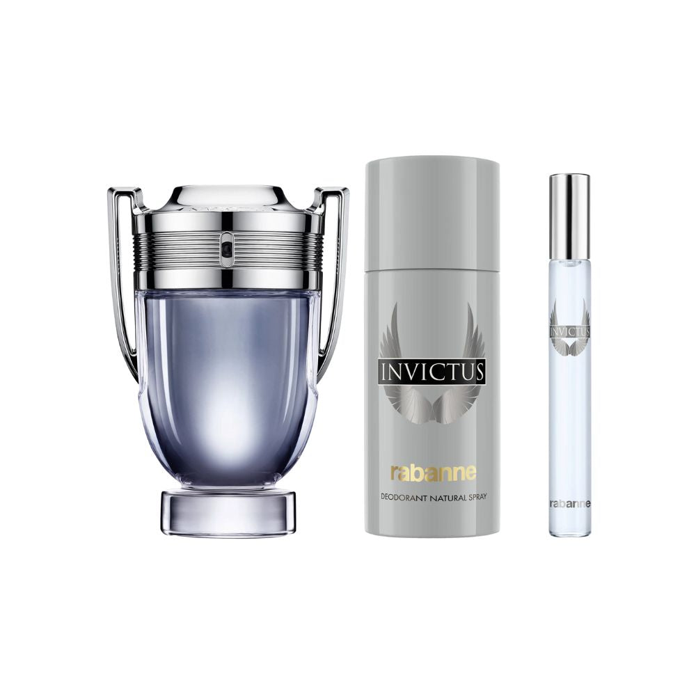 Paco Rabanne Kit Invictus Eau de Toilette Masculino + Desodorante + Travel Size