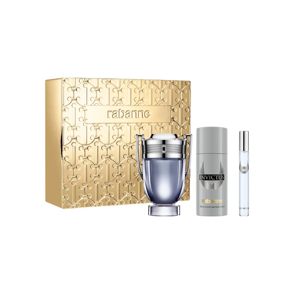 Paco Rabanne Kit Invictus Eau de Toilette Masculino + Desodorante + Travel Size
