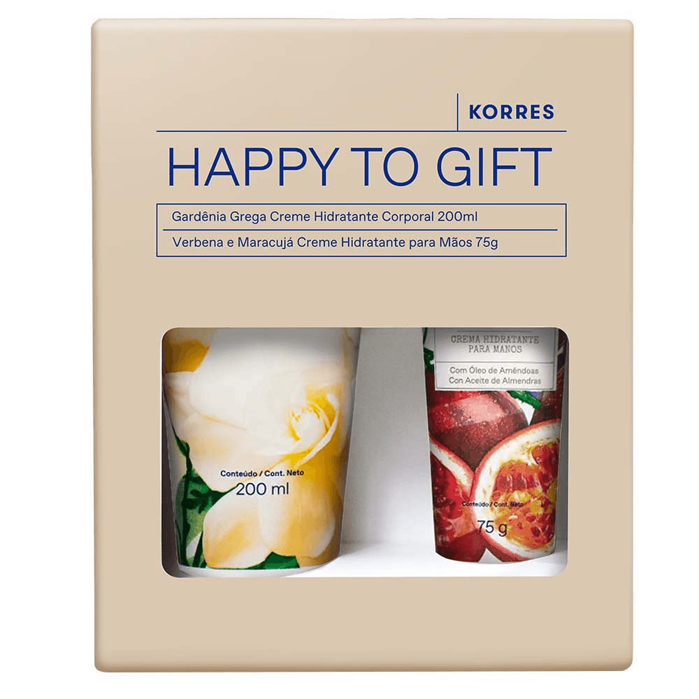Korres Kit Creme Hidratante Corporal Gardenia Grega+Verbena e Maracuja