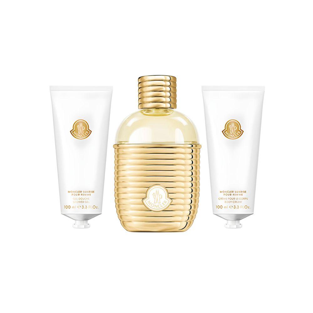 Moncler Kit Sunrise Pour Femme Eau de Parfum Feminino + Body Lotion + Shower Gel