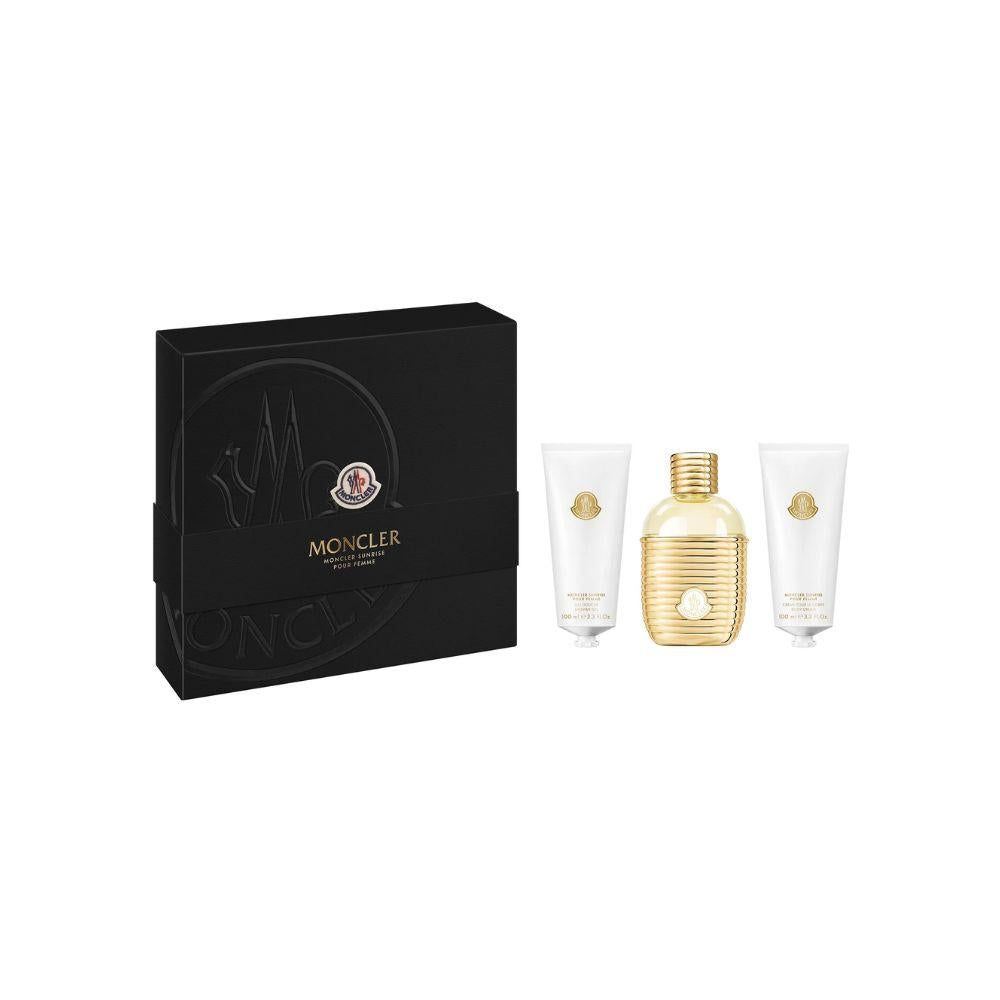 Moncler Kit Sunrise Pour Femme Eau de Parfum Feminino + Body Lotion + Shower Gel