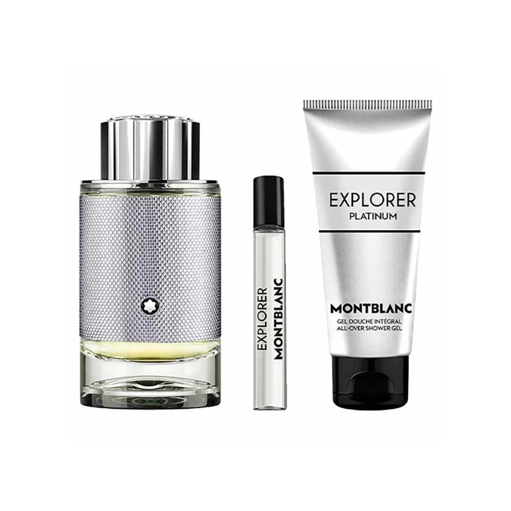 Montblanc Kit Explorer Platinum Masculino + Travel + Shower Gel