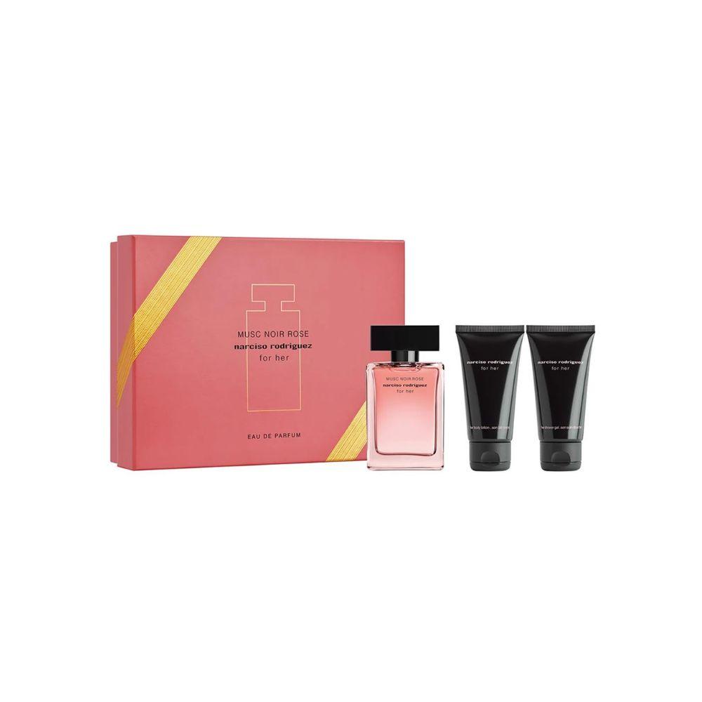 Narciso Rodriguez Kit Musc Noir Rose Eau de Parfum Feminino + Body Lotion + Shower Gel