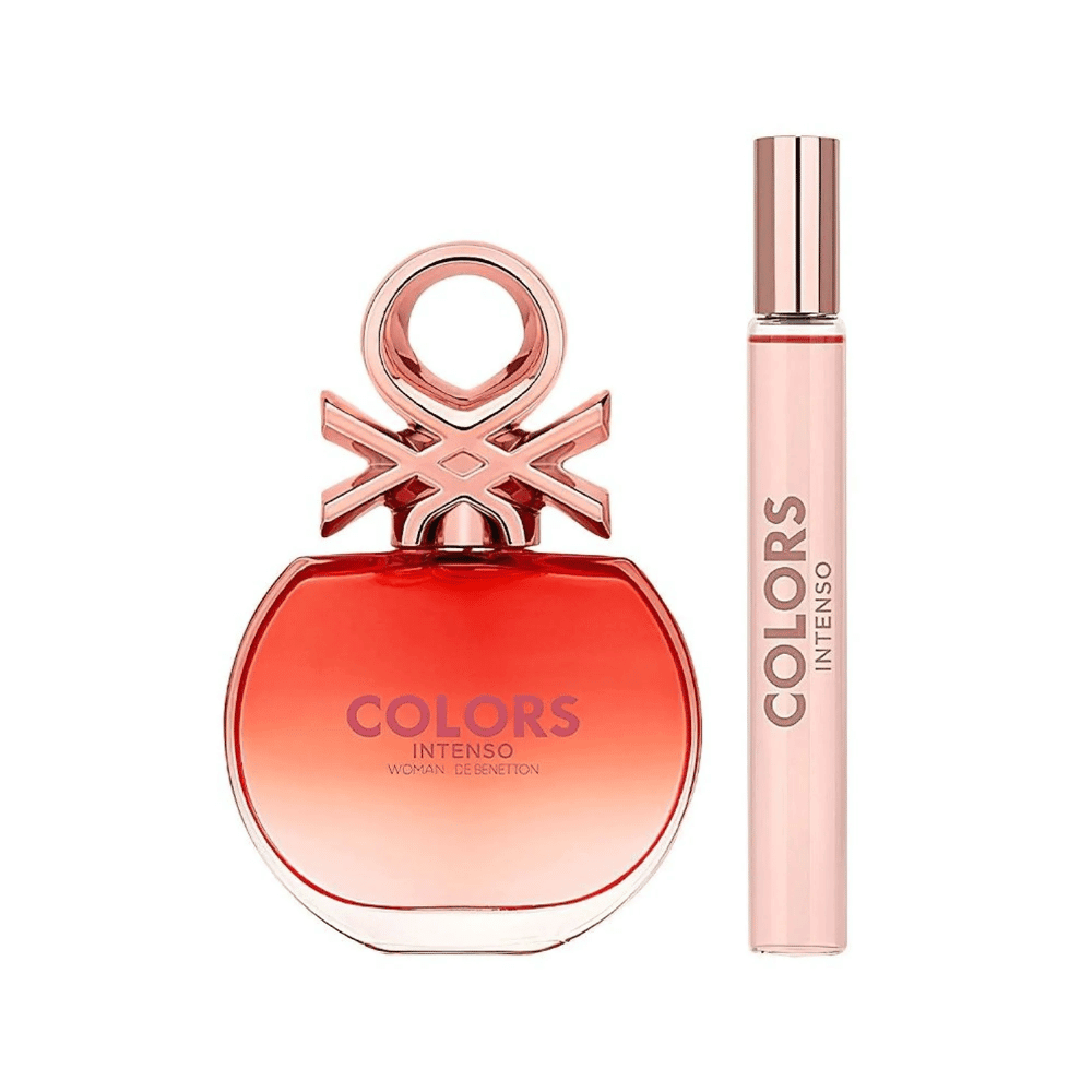 Benetton Kit Colors Rose Intense Eau de Parfum Feminino + Travel