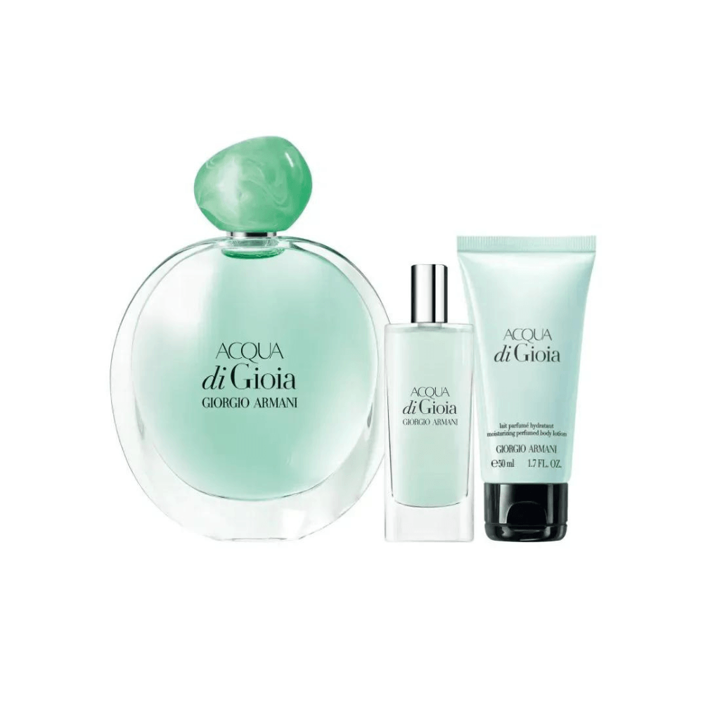 Giorgio Armani Kit Acqua Di Gioia Eau De Parfum + Travel Size + Body Lotion Feminino