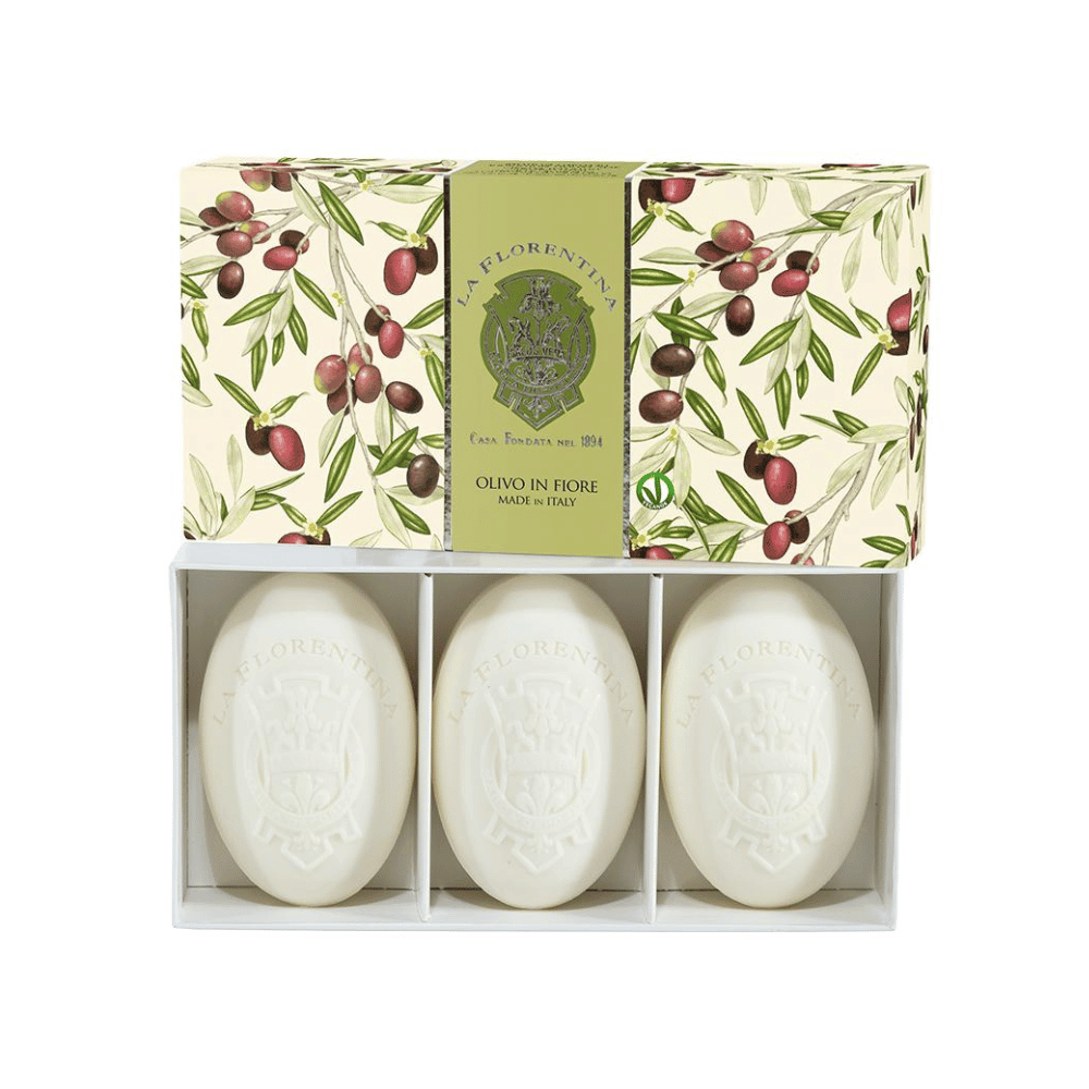 La Florentina Sabonete Olive Flowers - 3 Unidades