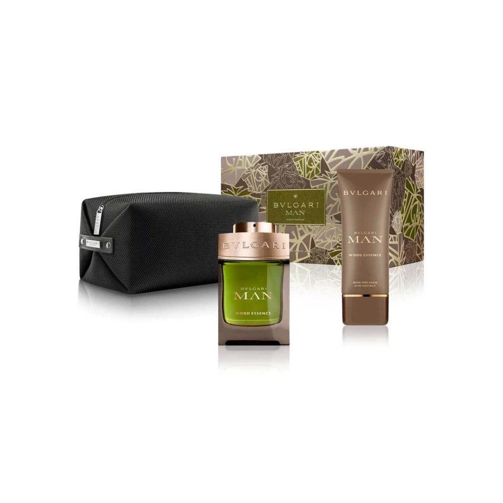 Bvlgari Kit Wood Essence Eau de Parfum Masculino + After Shave + Pouch