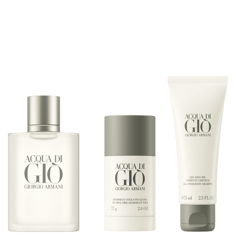 Giorgio Armani Kit Acqua Di Gio Eau de Toilette Masculino + After Shave Balm + Desodorante