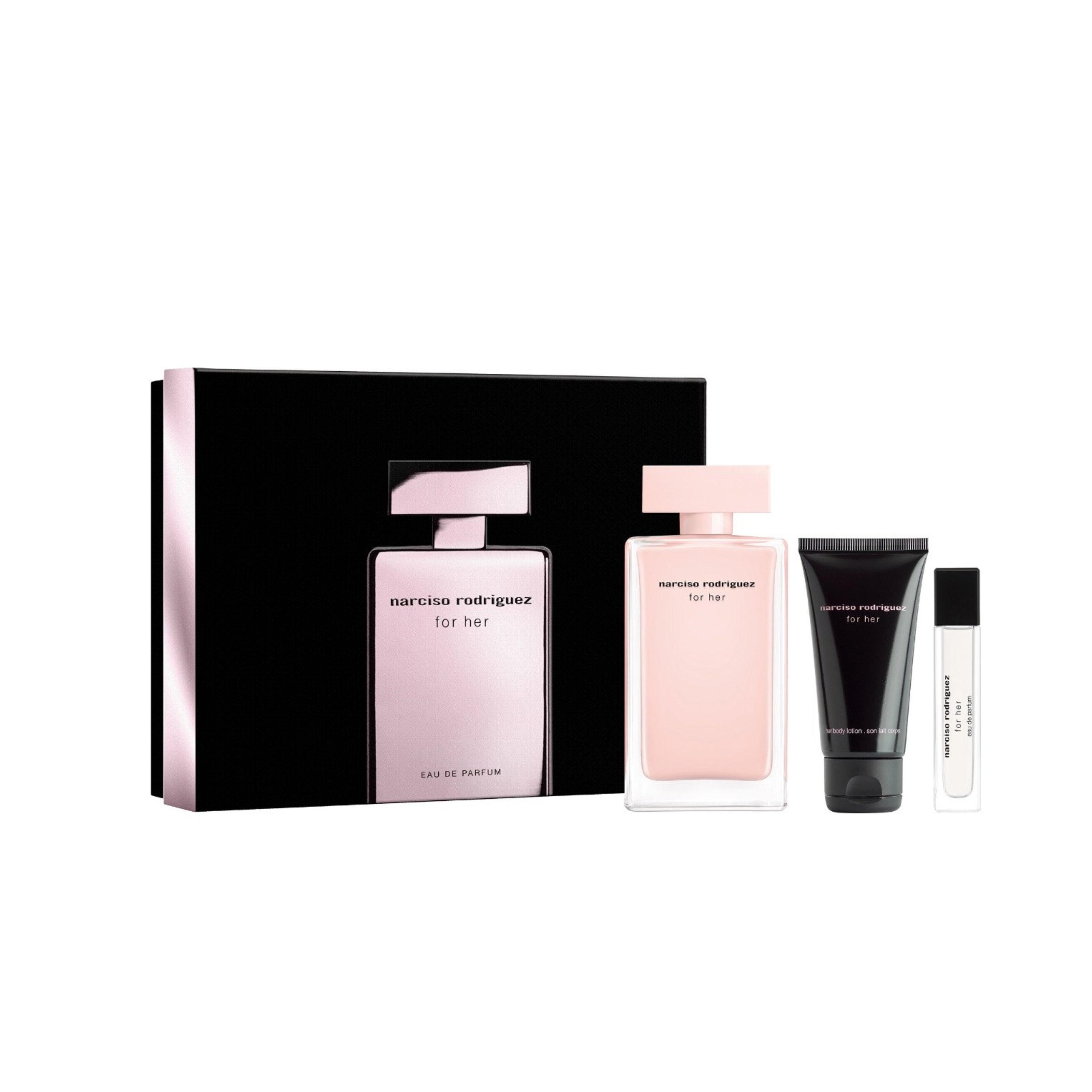Kit Coffret Narciso Rodriguez For Her + Body Lotion + Travel Eau de Parfum
