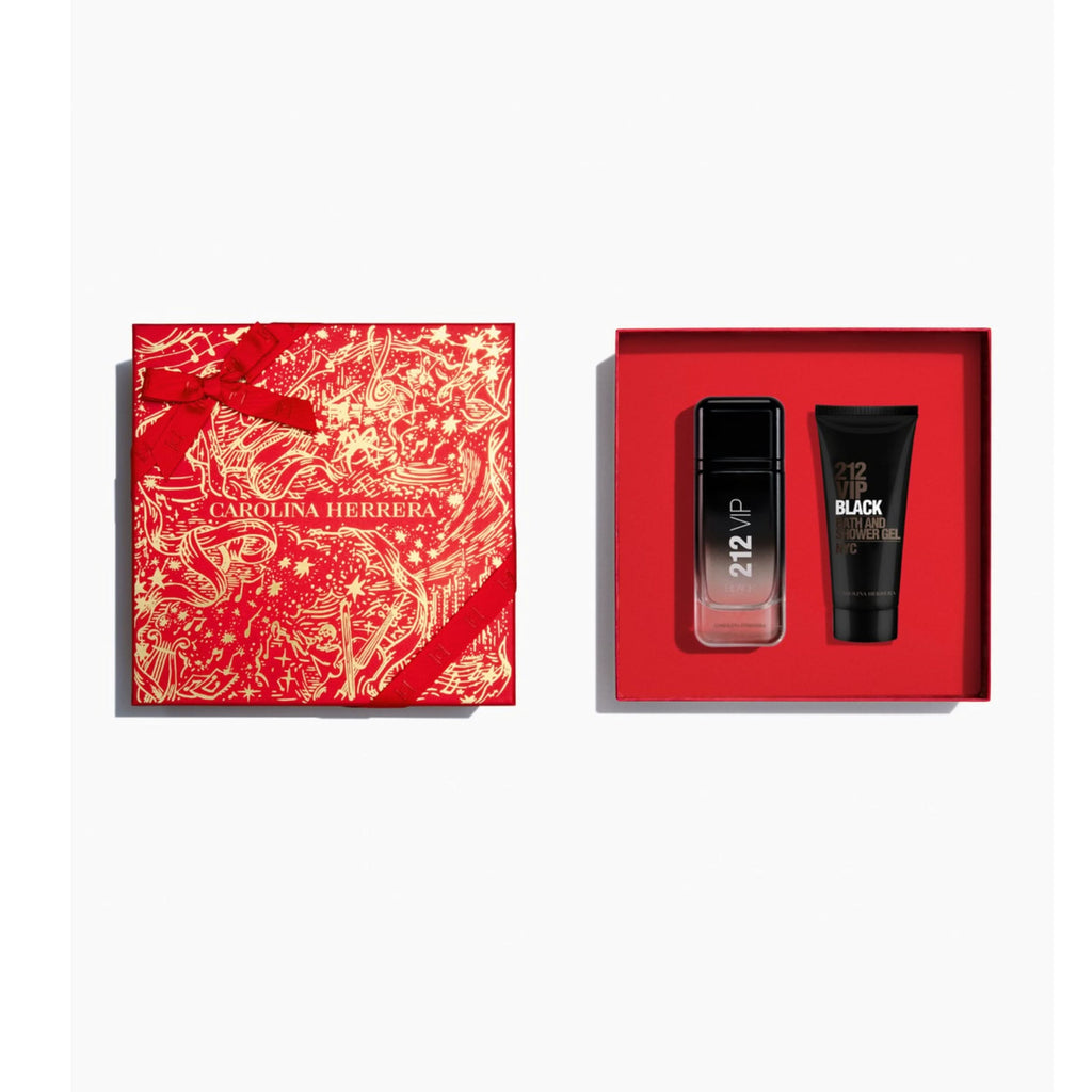 Kit Coffret Carolina Herrera 212 VIP Black 100ml Eau de Parfum + Gel de Banho Masculino