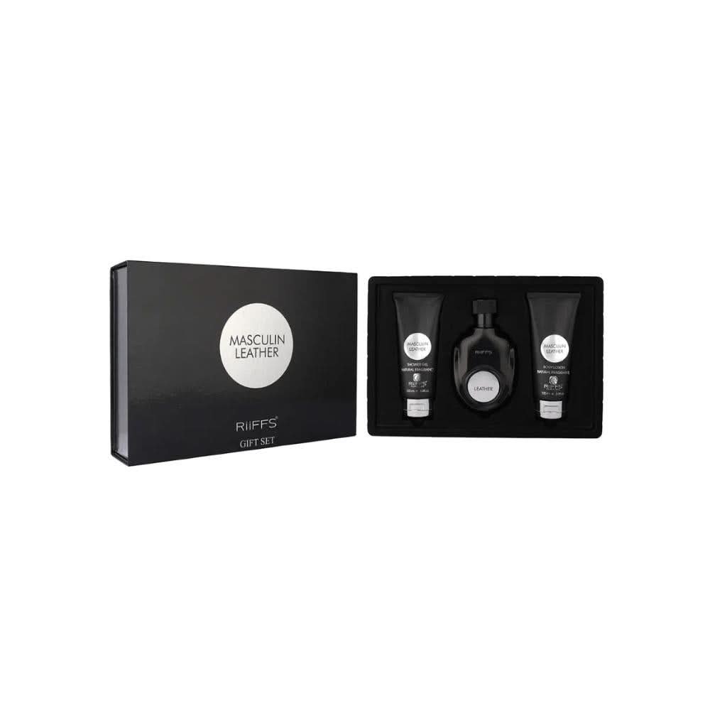 RIIFFS COFF MASCULIN LEATHER+SG+BL EDP