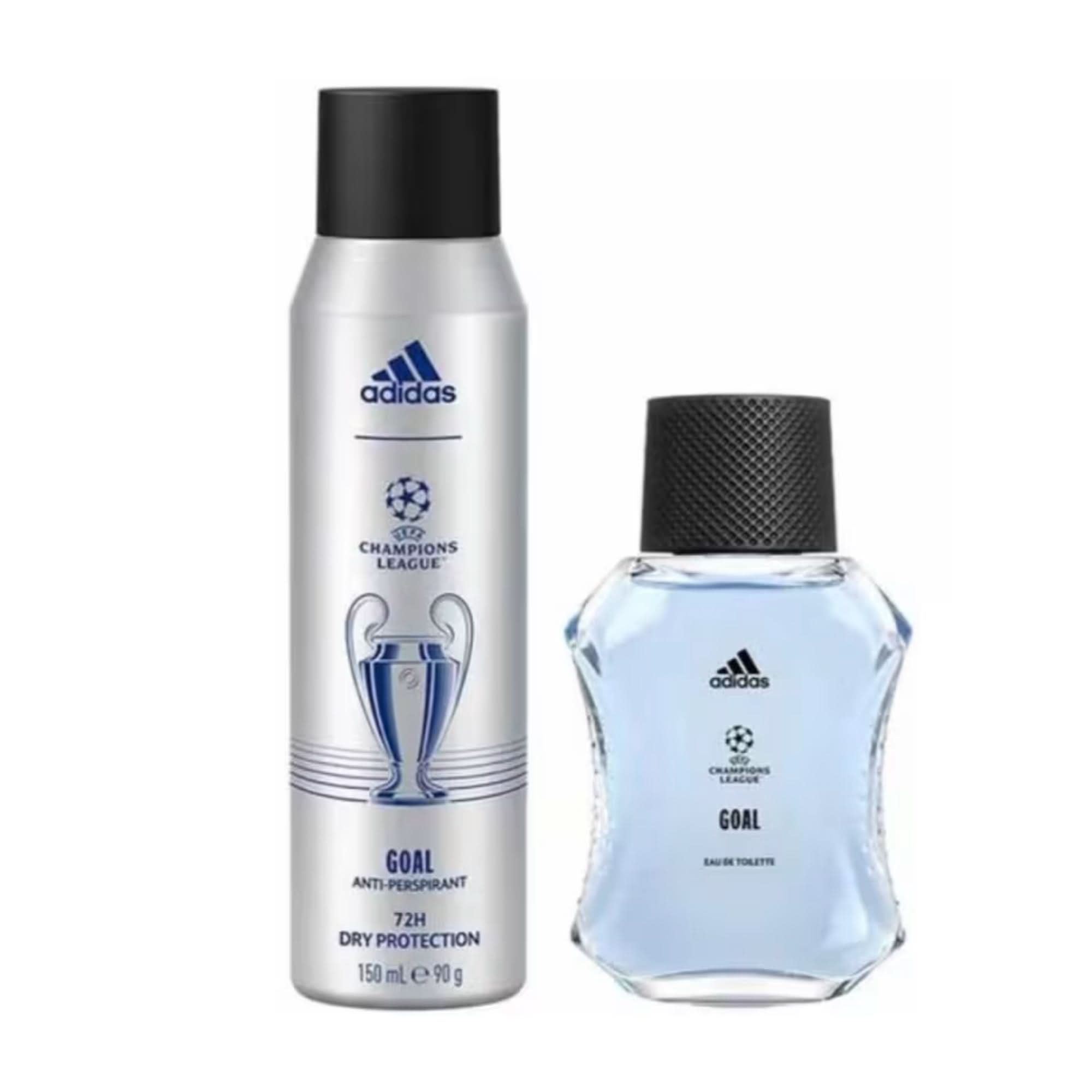 Kit Coffret Adidas Uefa Goal Perfume Eau de Toilette + Deo Spray