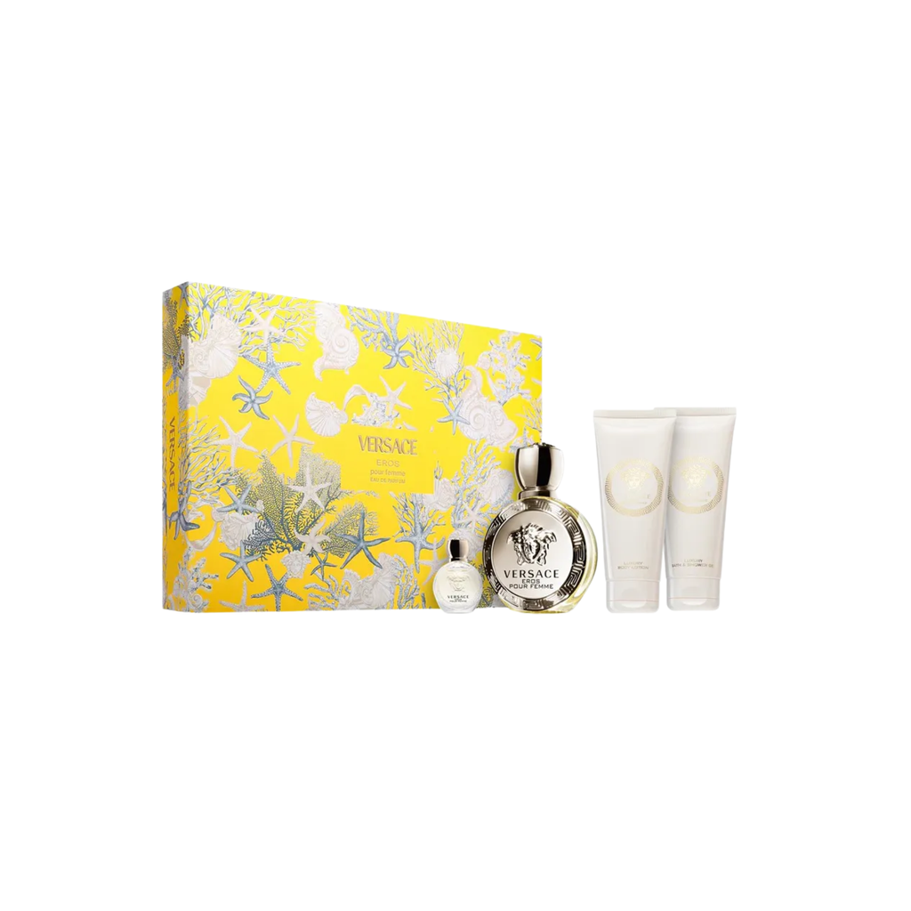 Coffret Versace Eros Parfum Eau de Parfum + Body Lotion + Shower Gel + Miniatura