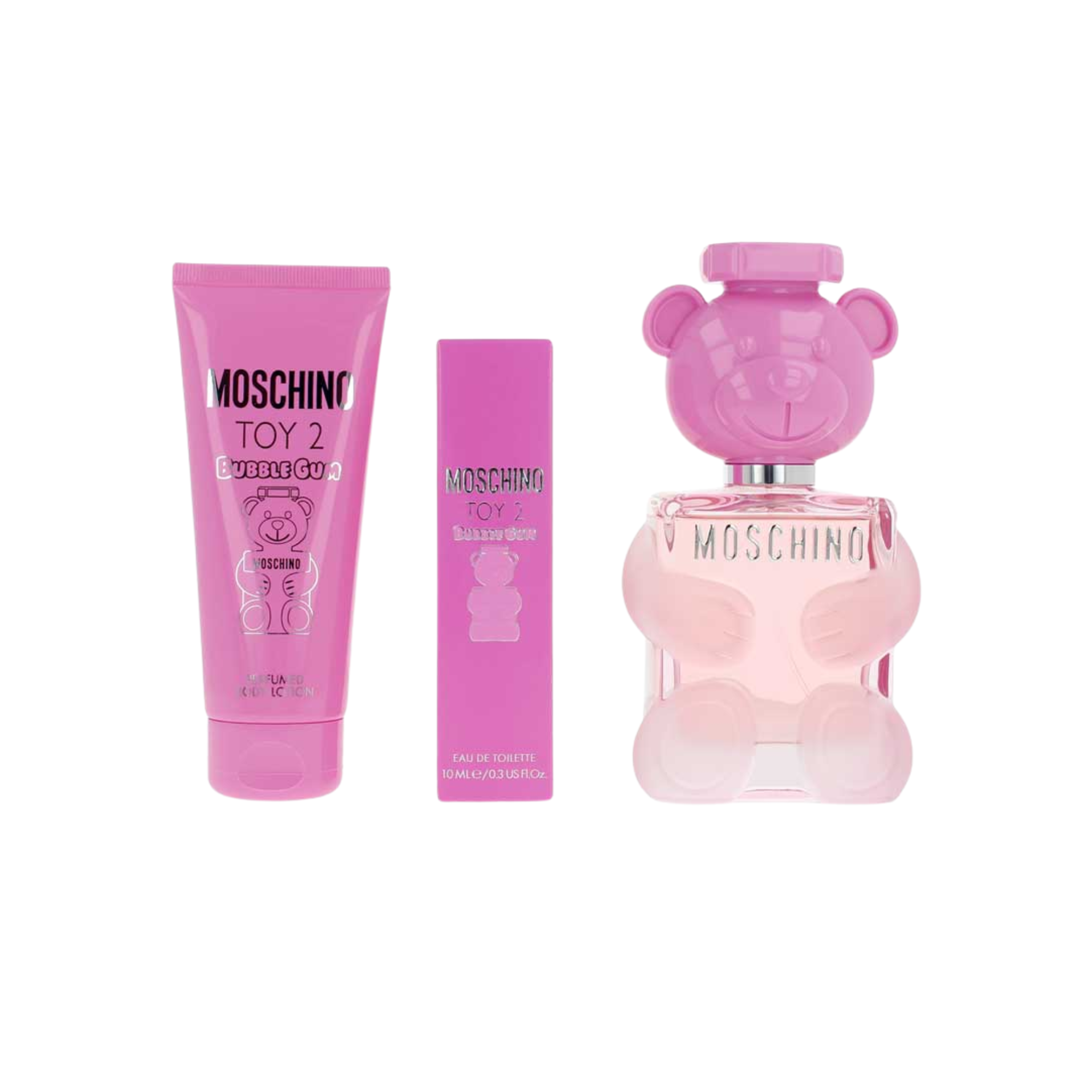 Coffret Moschino Toy 2 Bubble Gum Eau de Toilette + Body Lotion + Travel Size