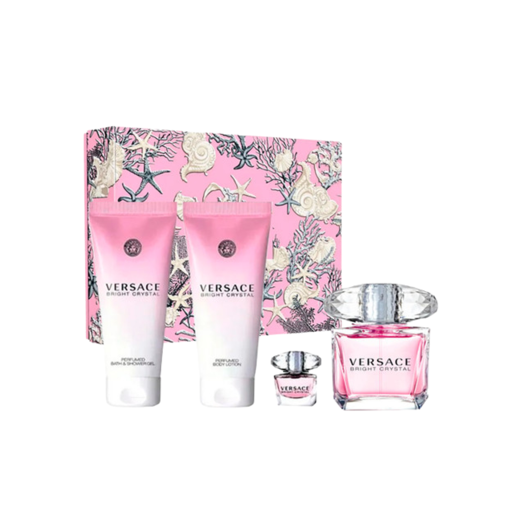 Coffret Versace Bright Crystal Eau de Toilette + Shower Gel + Body Lotion + Miniatura