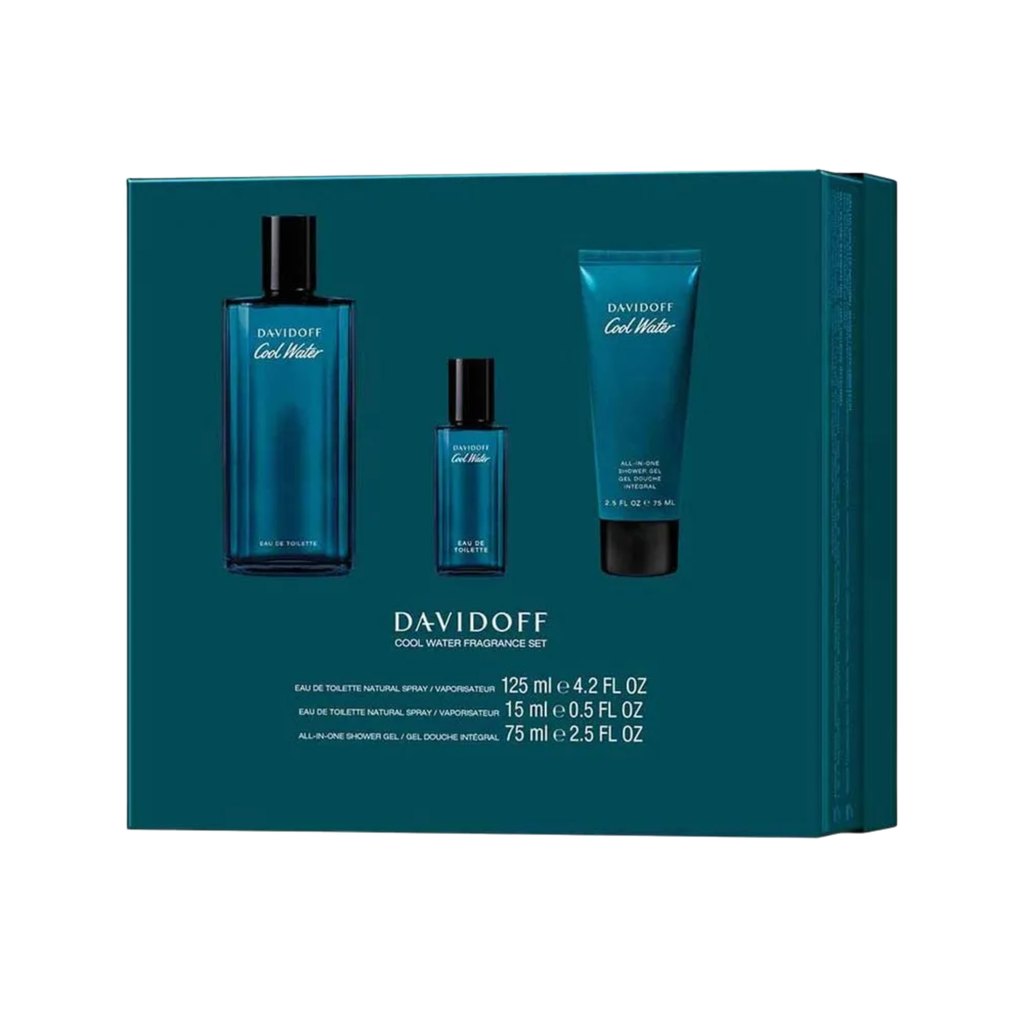 Coffret Davidoff Cool Water Eau de Toilette + Shower Gel + Miniatura