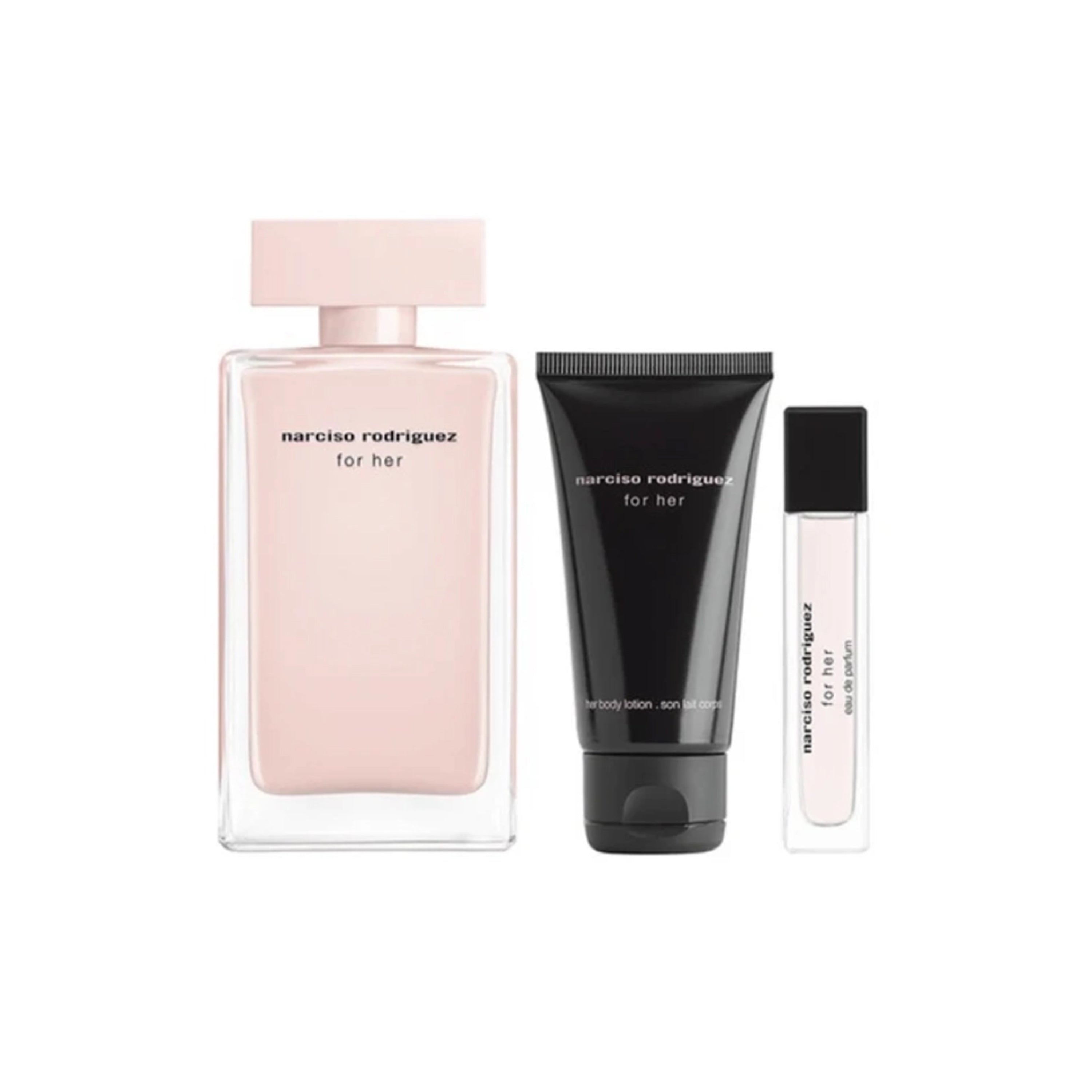 Kit Coffret Narciso Rodriguez For Her + Body Lotion + Travel Eau de Parfum
