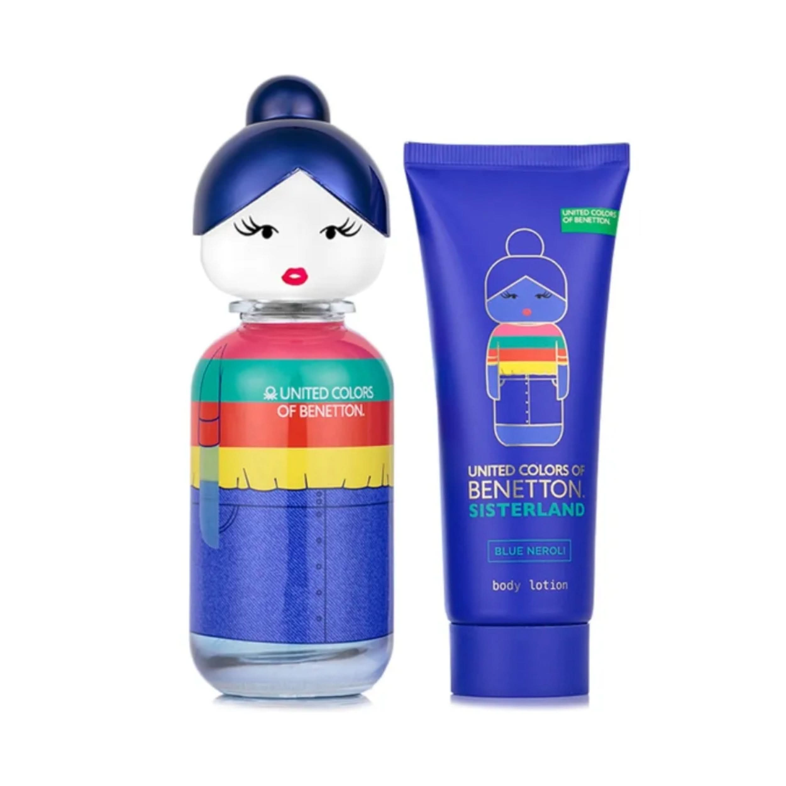 Benetton Coffret Sisterland Blue Neroli Perfume Feminino EDT + Creme Corporal KIt