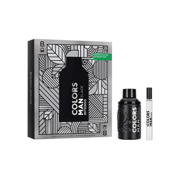 Coffret Benetton Kit Colors Black Intense Eau de Parfum Masculino + Travel Size Imagem secundária do produto