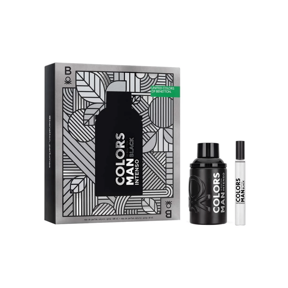Coffret Benetton Kit Colors Black Intense Eau de Parfum Masculino + Travel Size