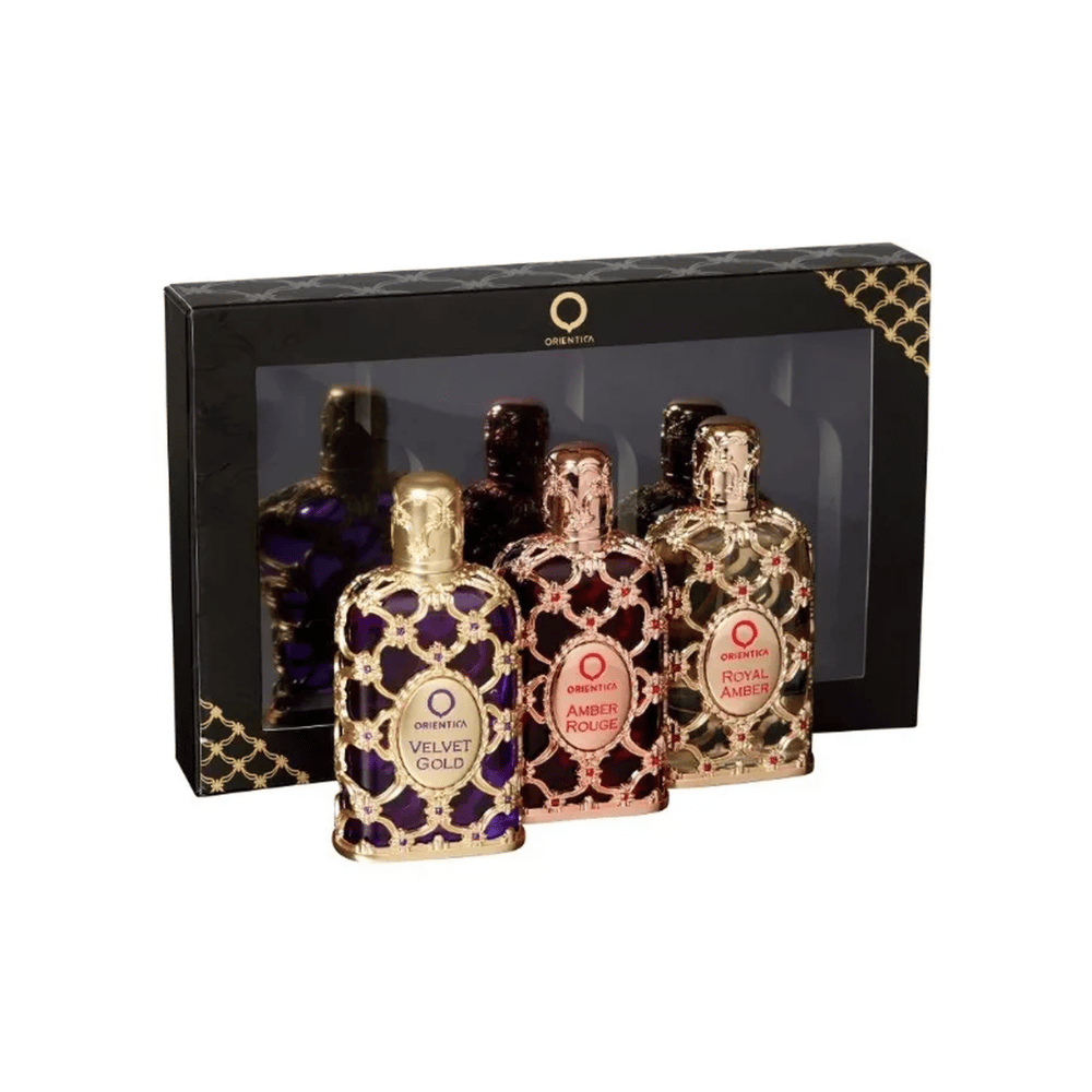 Orientica Kit Amber Rouge + Royal Amber + Velvet Gold Eau de Parfum Unissex