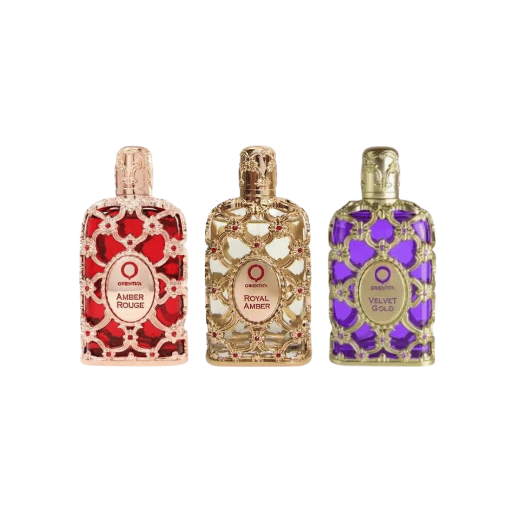 Orientica Kit Amber Rouge + Royal Amber + Velvet Gold Eau de Parfum Unissex