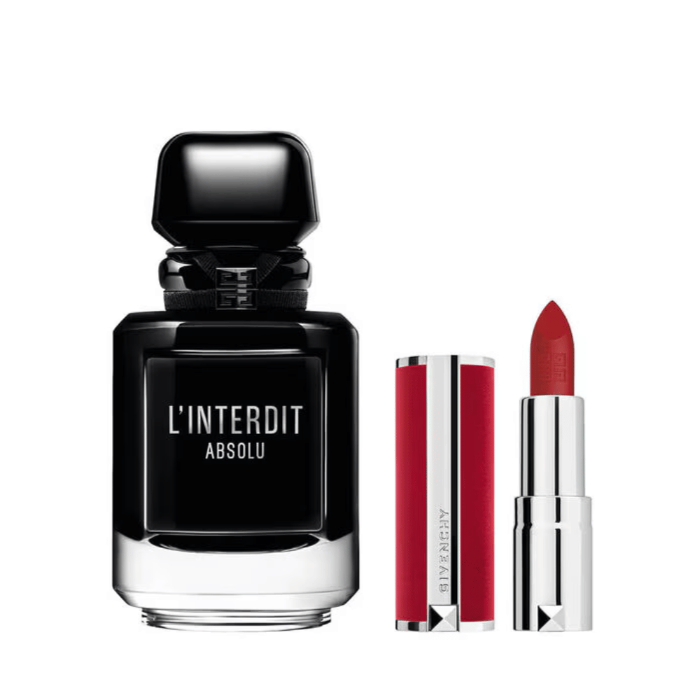 Givenchy Kit L'Interdit Absolu Unissex Eau de Parfum Feminino + Mini Batom Le Rouge Deep Velvet