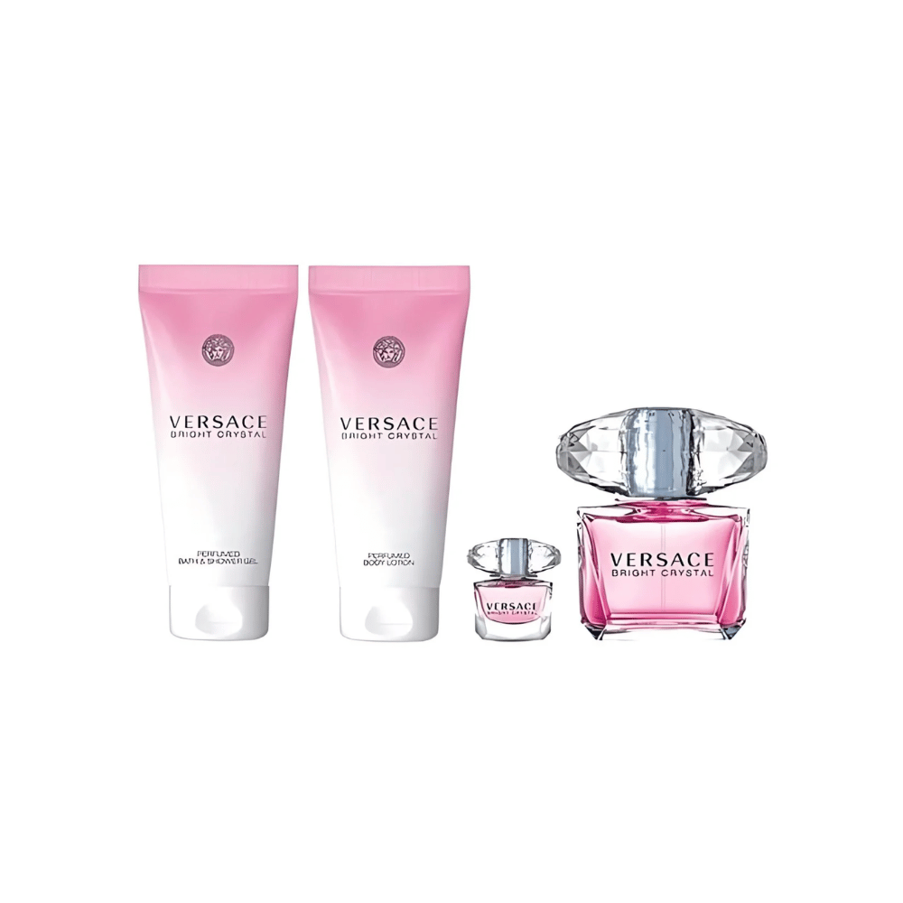 Versace Kit Bright Crystal Eau de Toilette Feminino + Shower Gel + Body Lotion + Miniatura