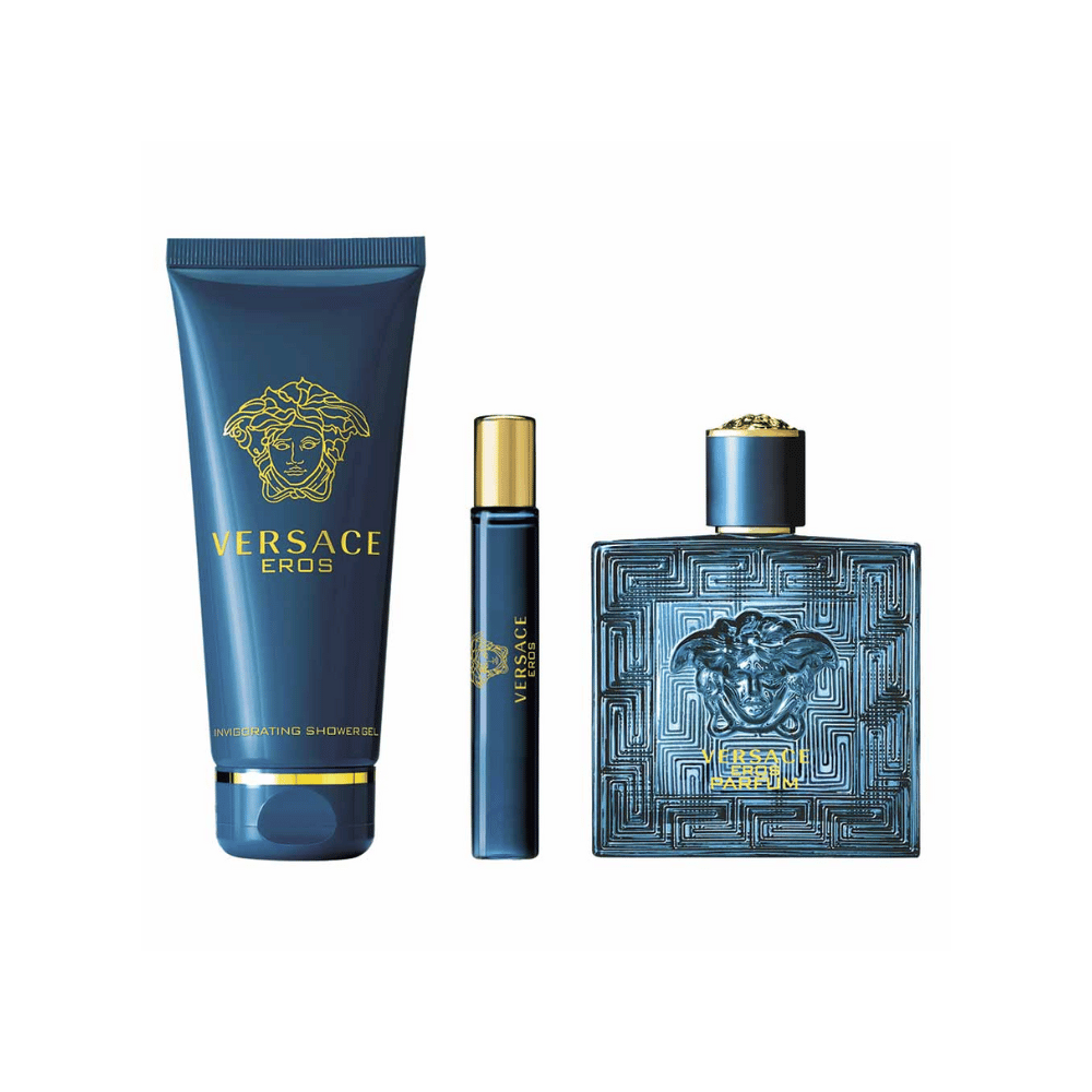 Versace Kit Eros Pour Homme Eau de Parfum Masculino + Shower Gel + Travel