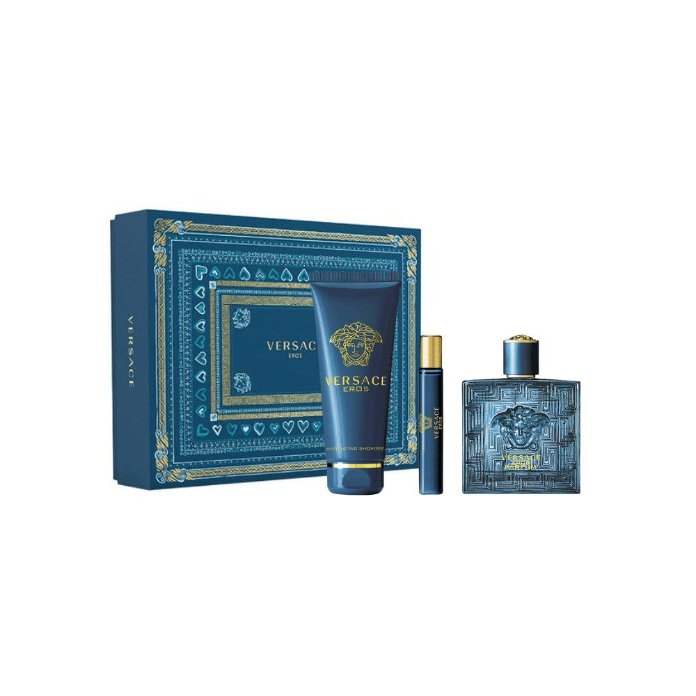 Versace Kit Eros Pour Homme Eau de Parfum Masculino + Shower Gel + Travel