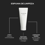Shiseido Men Face Cleanser - Espuma De Limpeza e Creme para Barbear