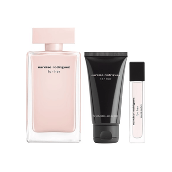 Narciso Rodriguez Kit For Her Eau de Parfum Feminino + Body Lotion + Travel Size Imagem principal do produto