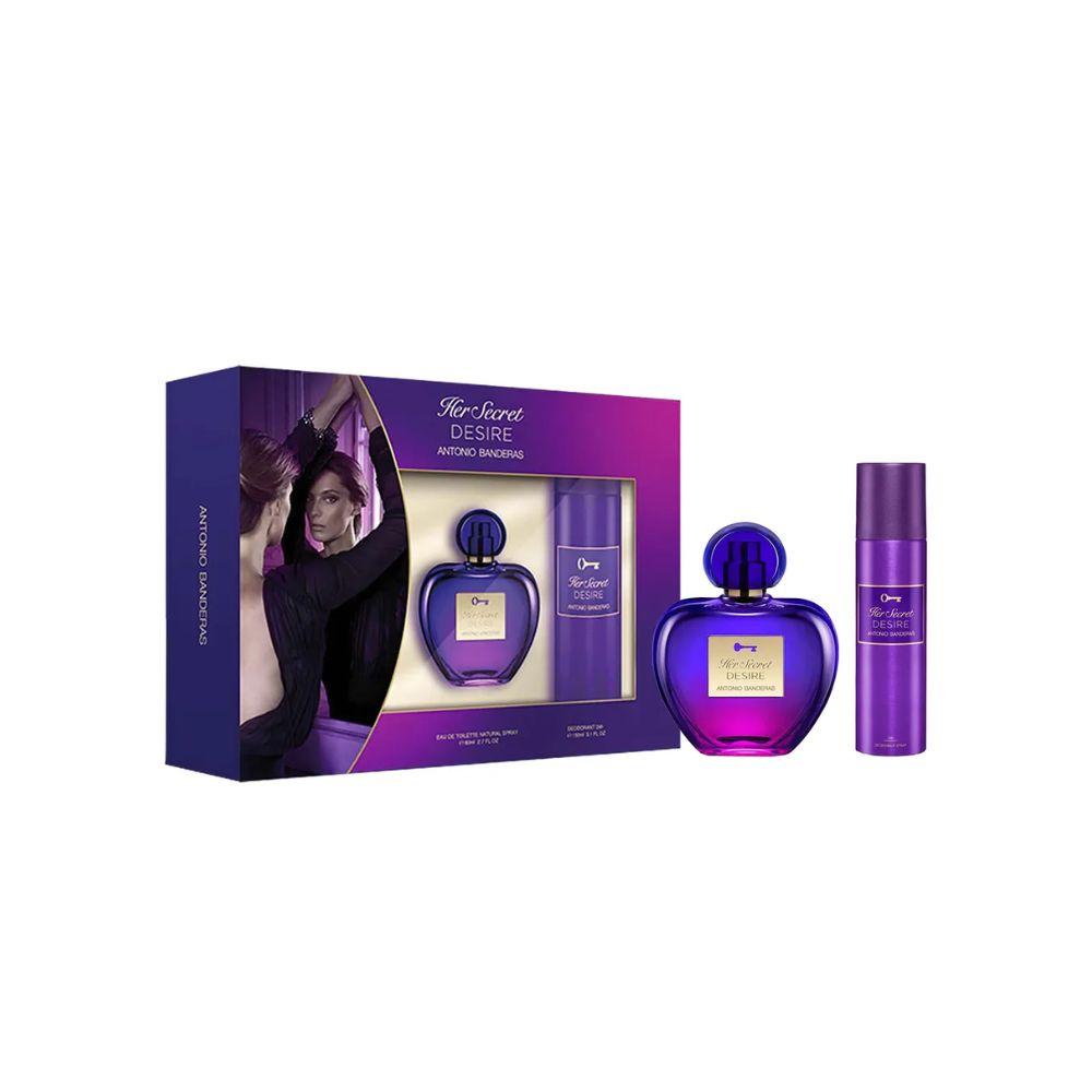 Antonio Banderas Kit Her Secret Desire Eau de Toilette Feminino + Desodorante