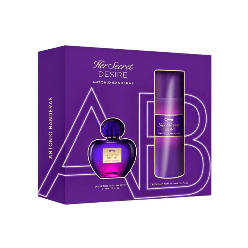 Antonio Banderas Kit Her Secret Desire Eau de Toilette Feminino + Desodorante