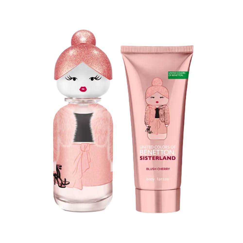 Benetton Kit Sisterland Blush Cherry Eau de Parfum Feminino + Body Lotion