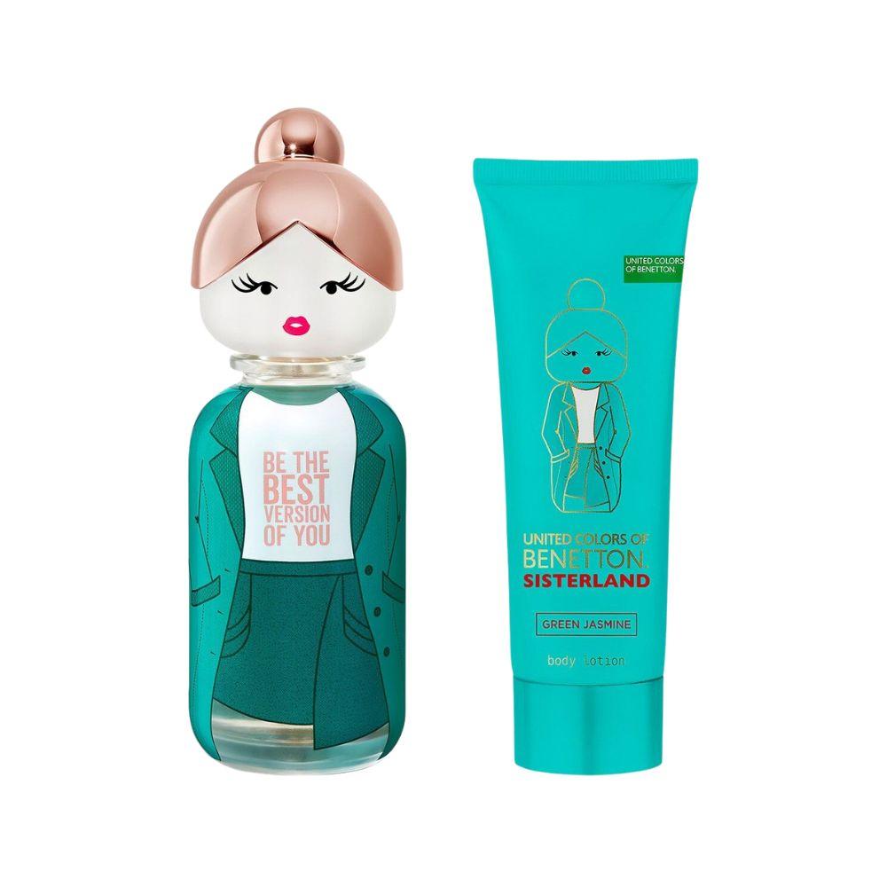 Benetton Kit Sisterland Green Jasmine Eau de Toilette Feminino + Body Lotion