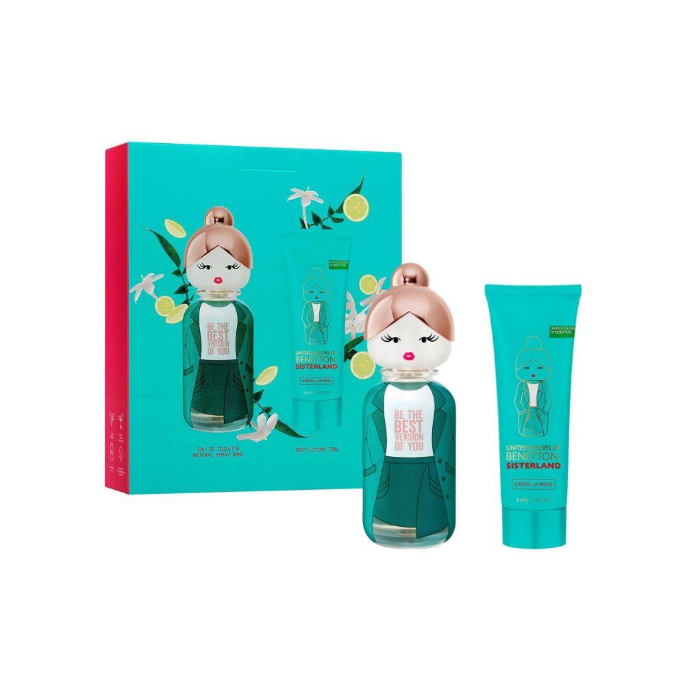 Benetton Kit Sisterland Green Jasmine Eau de Toilette Feminino + Body Lotion