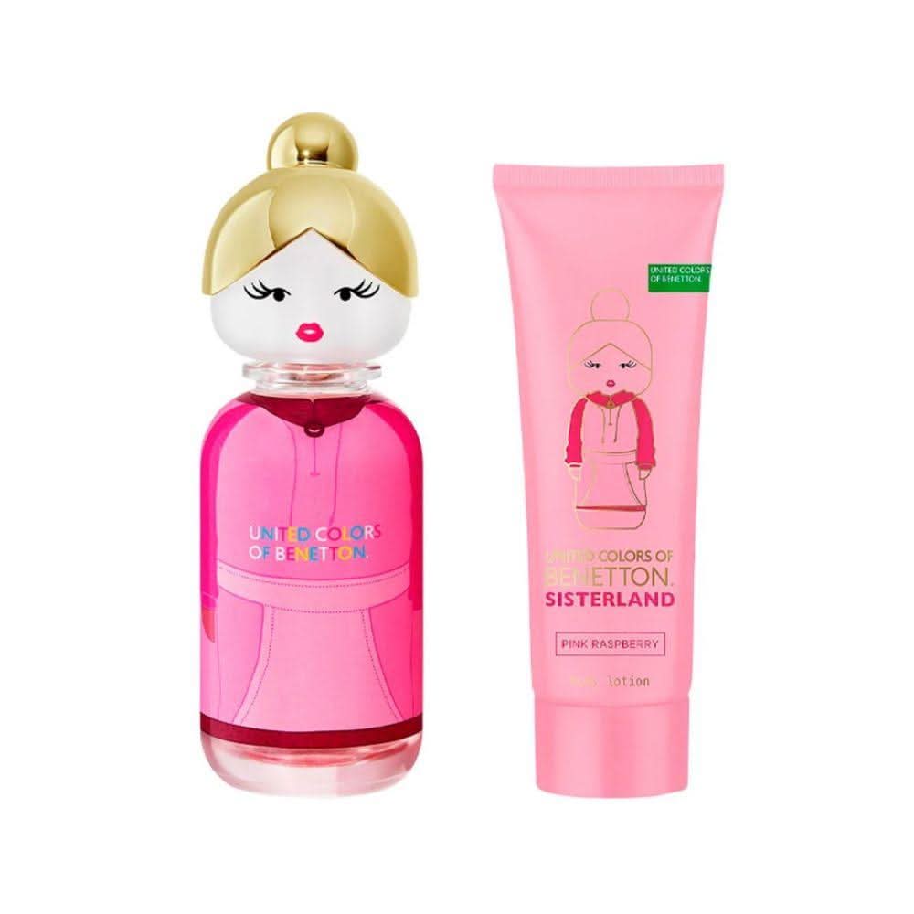 Benetton Kit Sisterland Pink Raspberry Eau de Toilette Feminino + Body Lotion