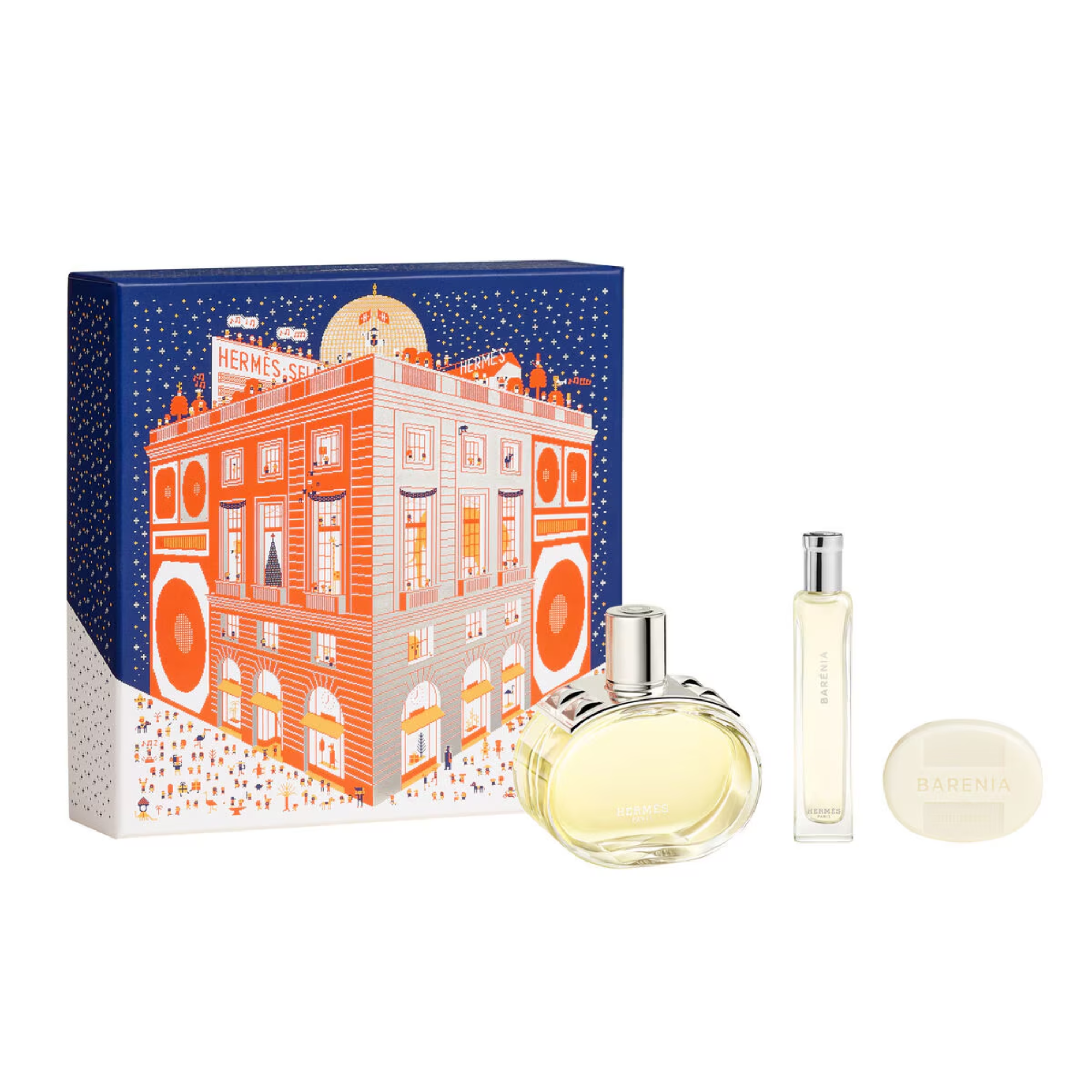 Coffret Hermès Barénia Kit Eau de Parfum Travel Spray Sabonete Coffret Hermès Barénia Kit Eau de Parfum Travel Spray Sabonete