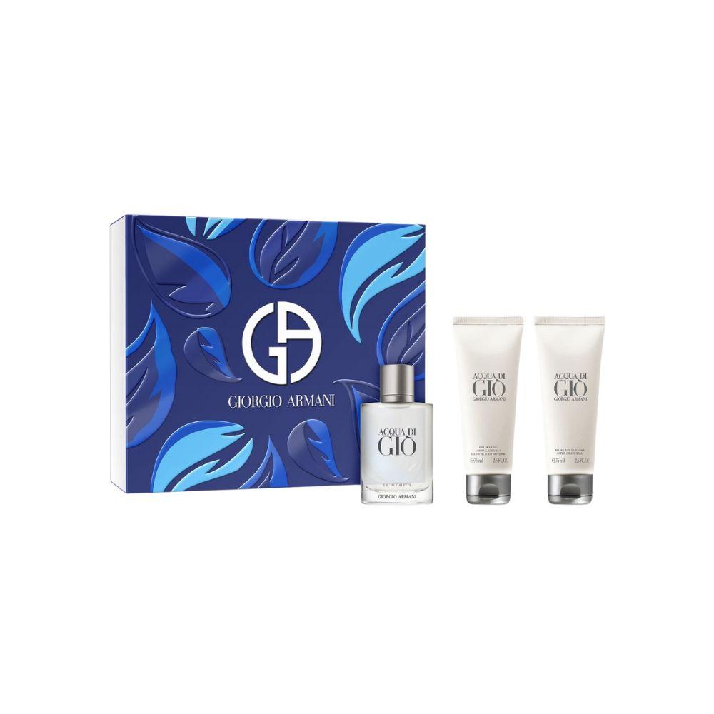 Giorgio Armani Kit Acqua Di Giò Eau de Toilette Masculino + After Shave + Gel Douche